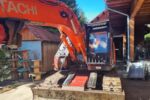 Hitachi Zaxis ZX 225-6 mit Woody WH6-1 mit Rückewinde R90